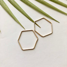 Load image into Gallery viewer, Hexagon Hoop Earrings - W5
