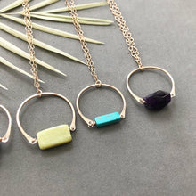 Load image into Gallery viewer, Gem Hoop Necklace - N86
