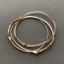 Load image into Gallery viewer, Pebble bangles set of 3 by Red Door Metalworks

