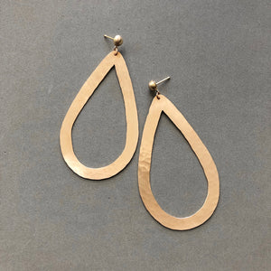 Hollow teardrop earrings - E51