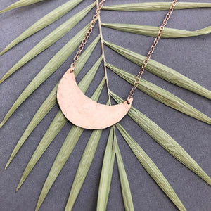 Moon necklace - horizontal moon necklace N61