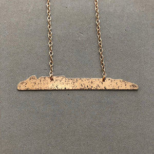 Sleeping Giant - bronze necklace