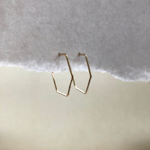 Load image into Gallery viewer, Hexagon Hoop Earrings - W5
