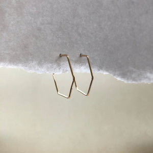Hexagon Hoop Earrings - W5