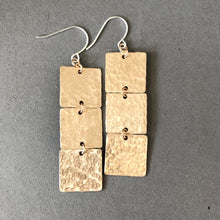 Load image into Gallery viewer, Square trio earrings - E93
