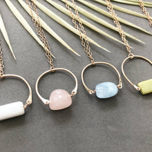 Load image into Gallery viewer, Gem Hoop Necklace - N86
