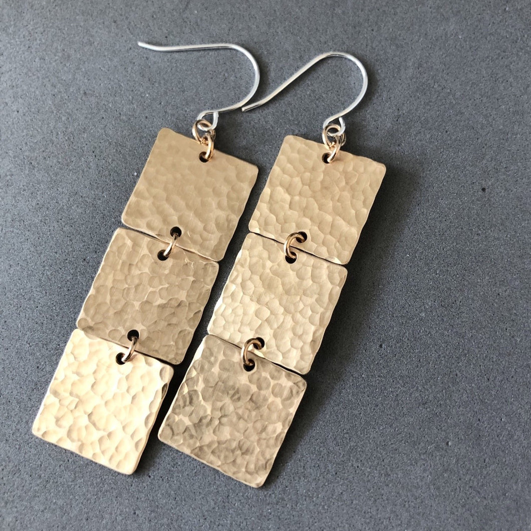 Square trio earrings - E93