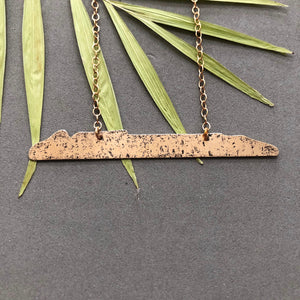 Sleeping Giant - bronze necklace