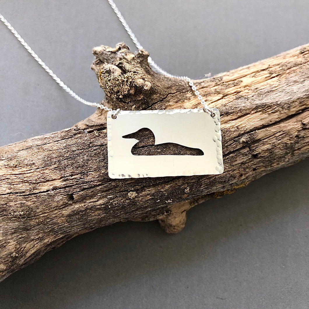 Loon - sterling silver loon necklace