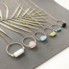 Load image into Gallery viewer, Gem Hoop Necklace - N86
