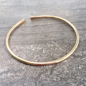 Thick bronze wire bracelet by Red Door Metalworks
